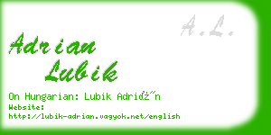 adrian lubik business card